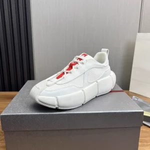 PRADA Men's Knit Leather Shoes image 1