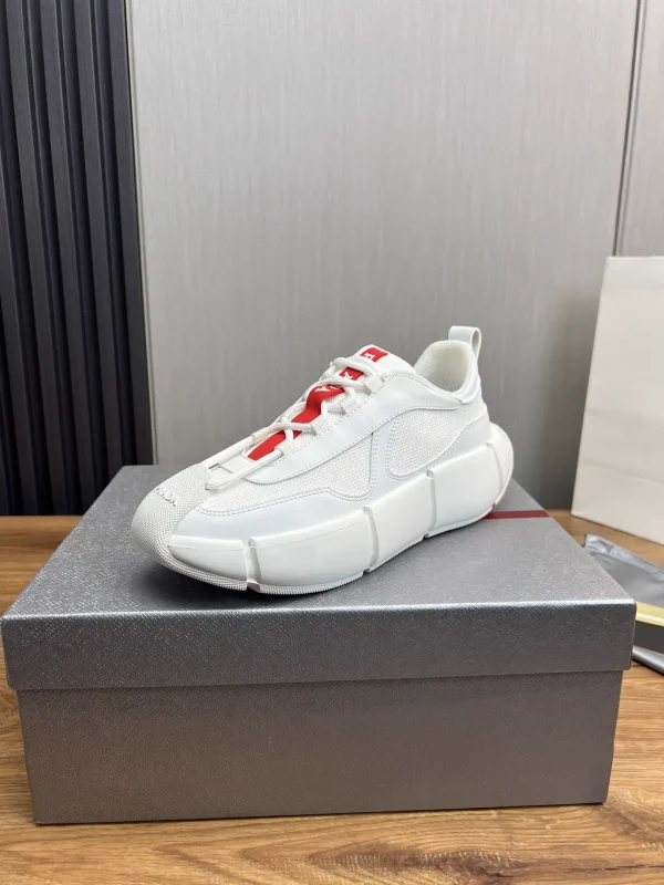 PRADA Men's Knit Leather Shoes image 1