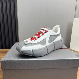 PRADA Men's Knit Leather Shoes image 1