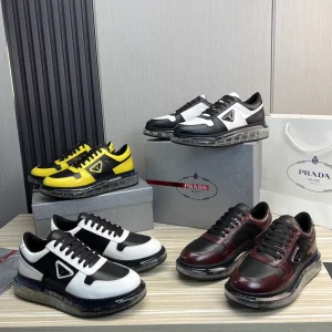 PRADA Men's Leather Sneakers image 1