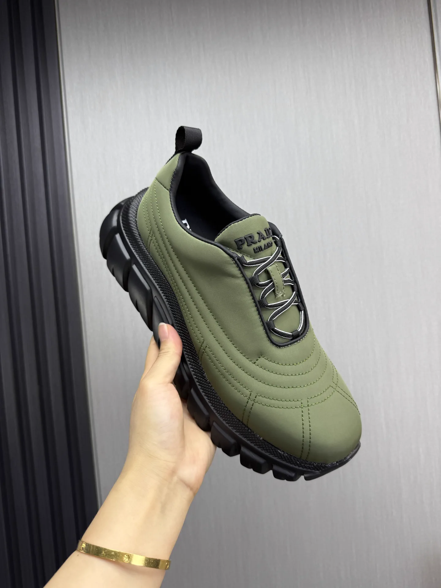 Prada Men's Waterproof Leather Shoes image 1