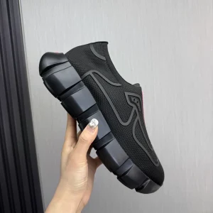 Prada Men's Flyknit Leather-Lined Shoes image 1