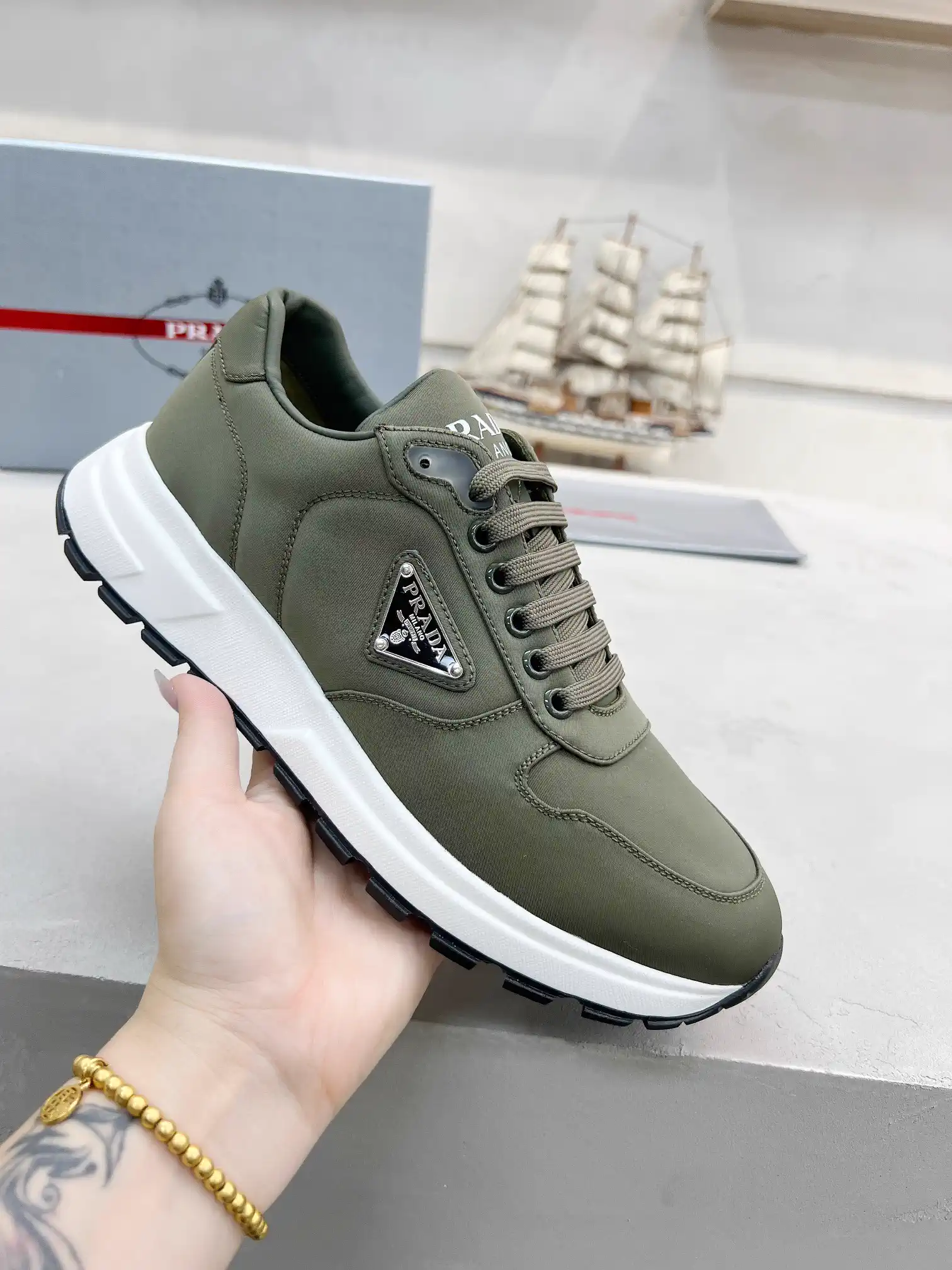 Prada Men's Waterproof Nylon Shoes image 1