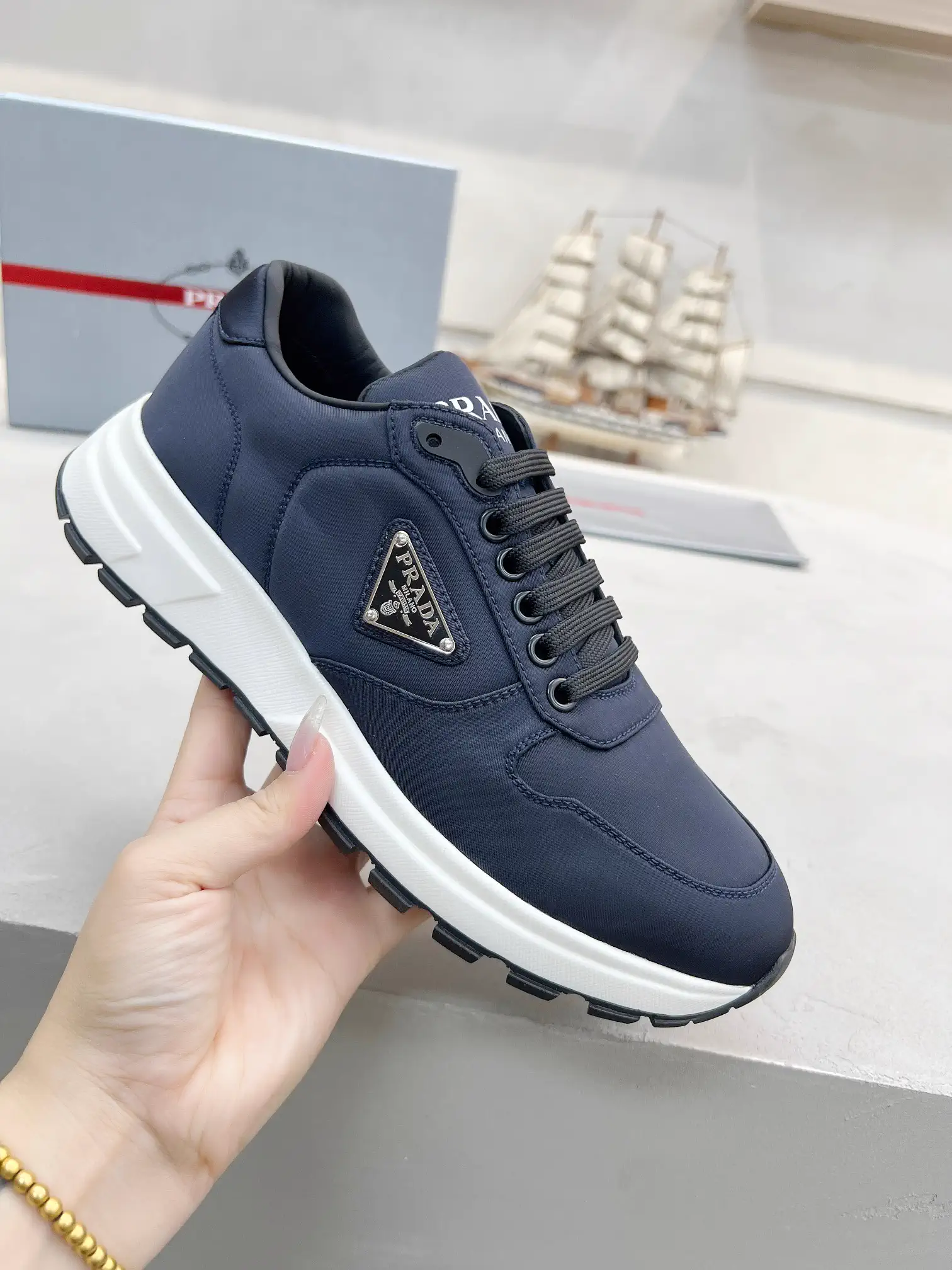 Prada Men's Waterproof Nylon Shoes image 1