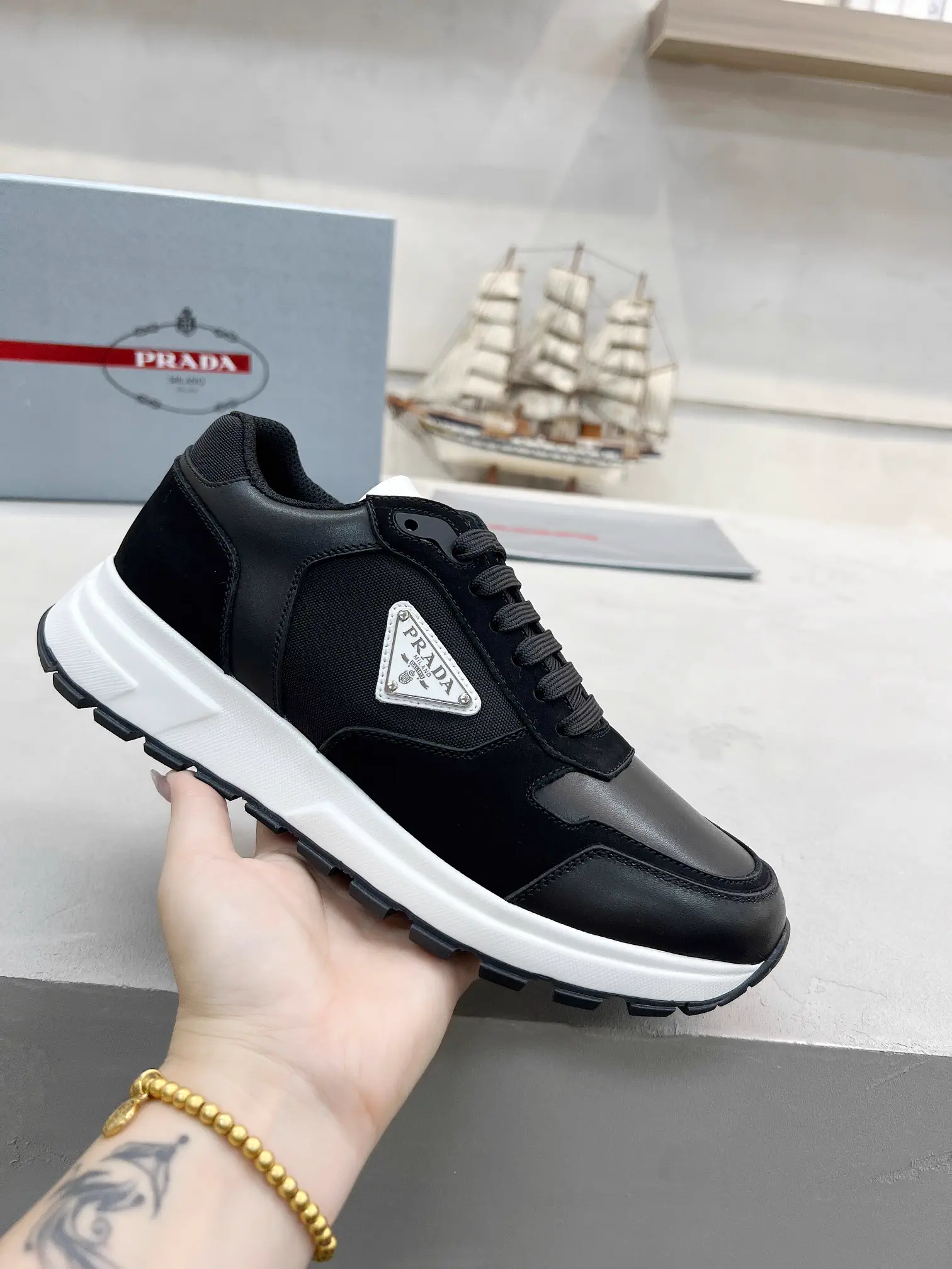 Prada Silk Cowhide Leather Shoes image 1