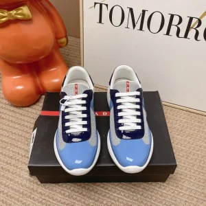 Prada America's Cup Patent Leather Mesh Sneakers image 1