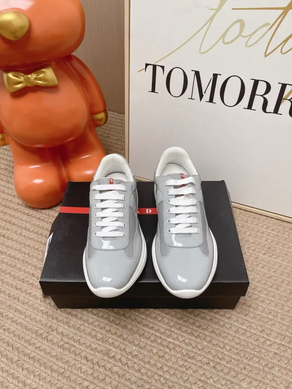Prada America's Cup Patent Leather Mesh Casual Sneakers image 1