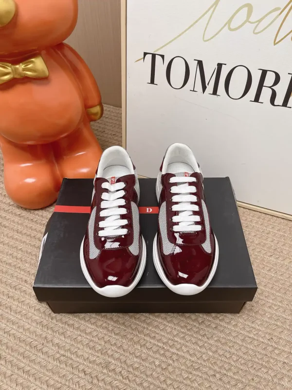 Prada America's Cup Patent Leather Mesh Sneakers image 1