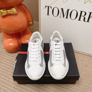 Prada America's Cup Patent Leather Mesh Sneakers image 1