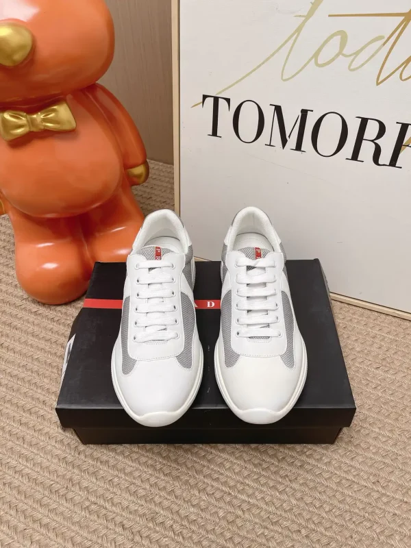 Prada America's Cup Patent Leather Mesh Sneakers image 1