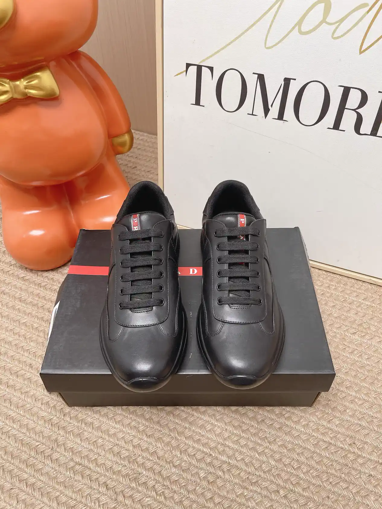 Prada America's Cup Patent Leather and Mesh Casual Sneakers image 1