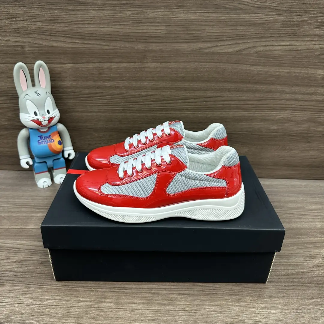 Prada Americas Cup Low-Top Lace-Up Sneakers image 1