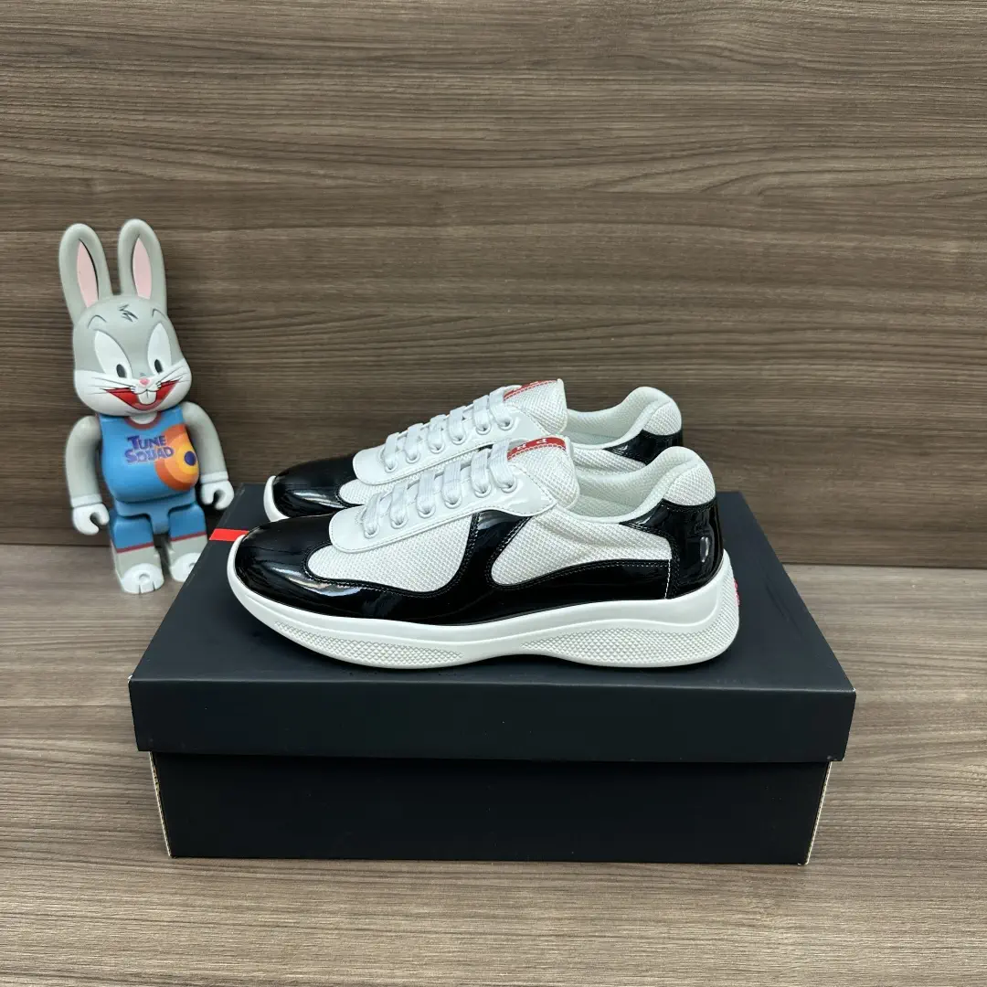 Prada America's Cup Black and White Low-Top Sneakers image 1