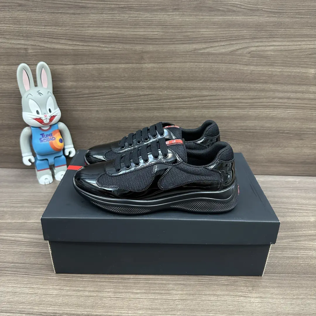 Prada Americas Cup Low-Top Lace-Up Sneakers image 1