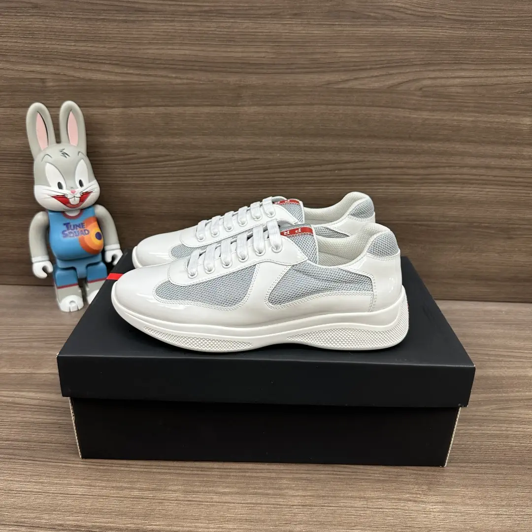 Prada Americas Cup Low-Top Lace-Up Sneakers image 1