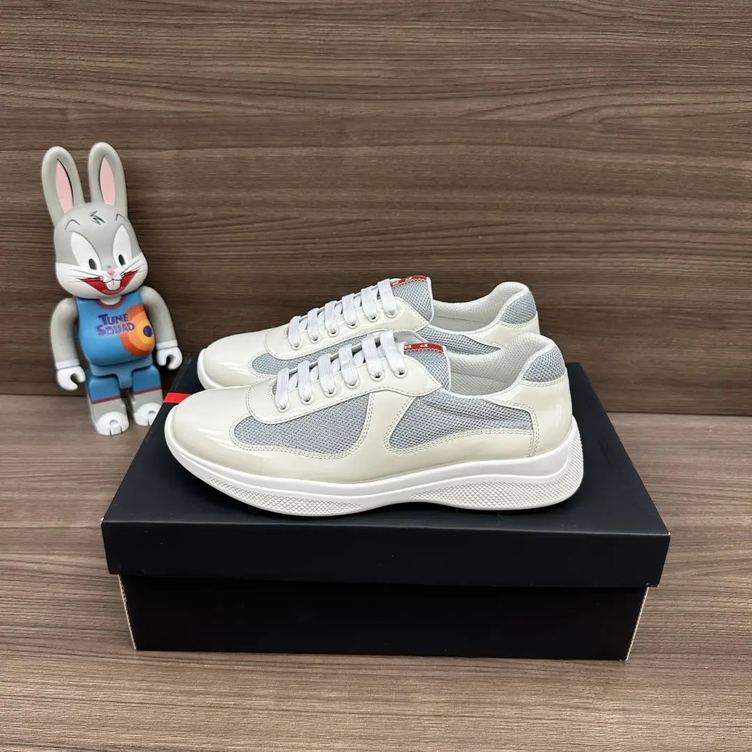 Prada Americas Cup Low-Top Lace-Up Sneakers image 1