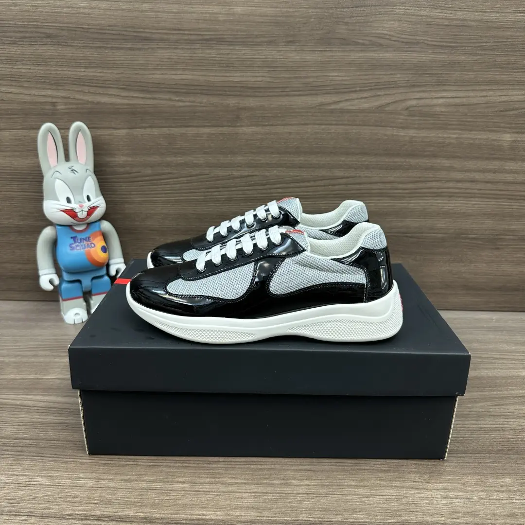 Prada Americas Cup Low-Top Lace-Up Sneakers image 1