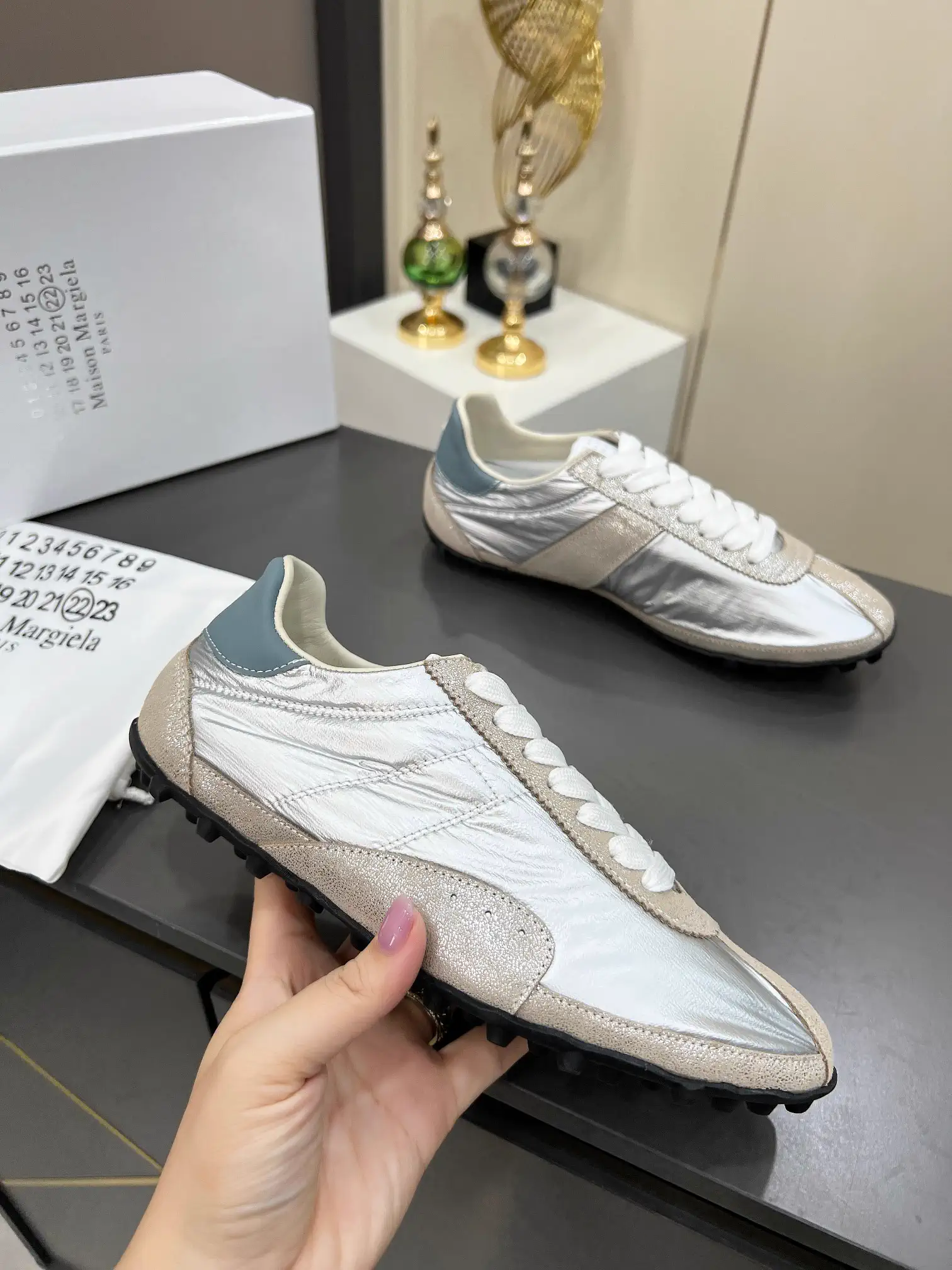 MM6 Maison Margiela Sprinters Casual Studded Sneakers image 1