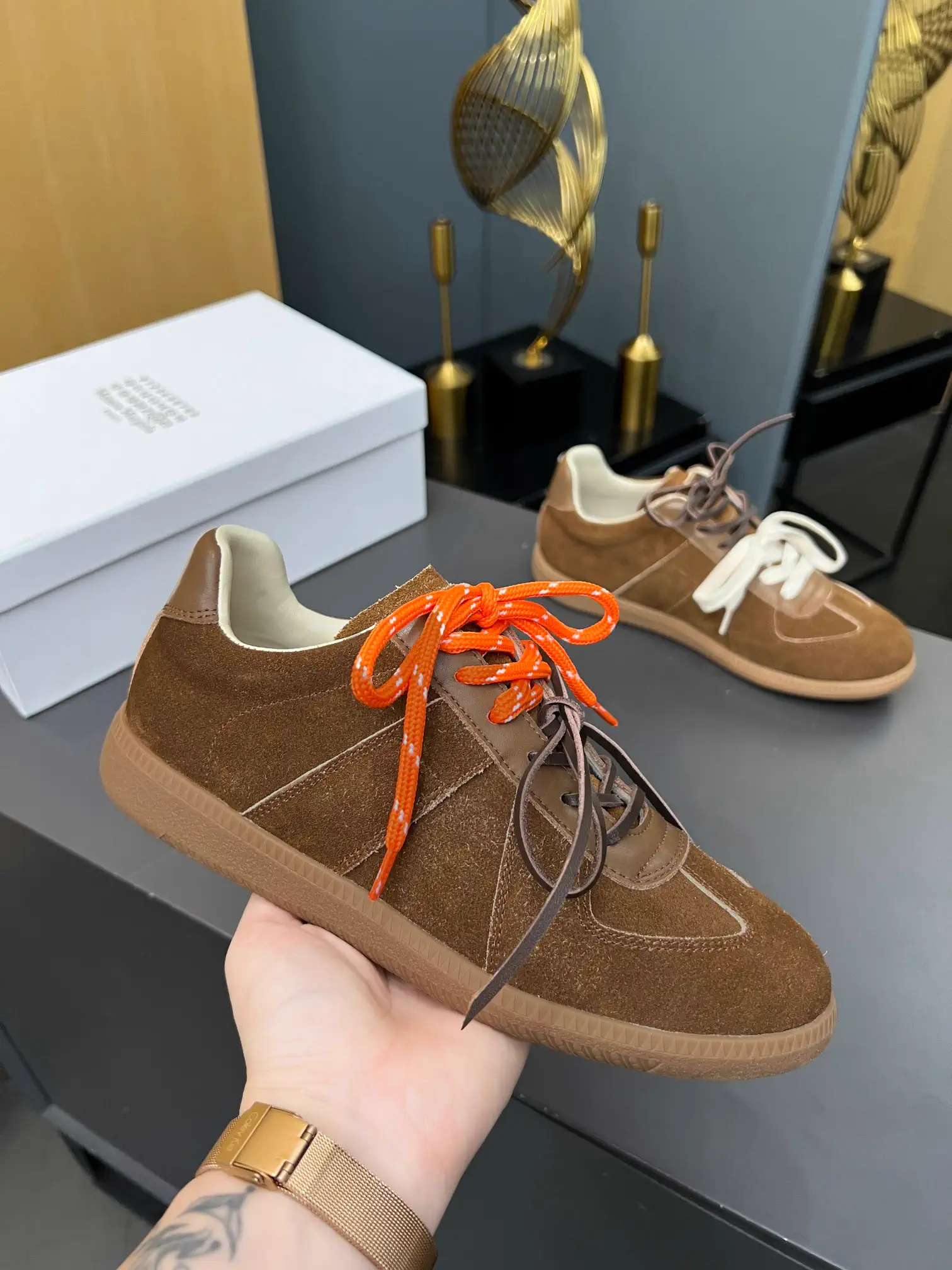 MM6 Maison Margiela Retro German Training Casual Sneakers image 1