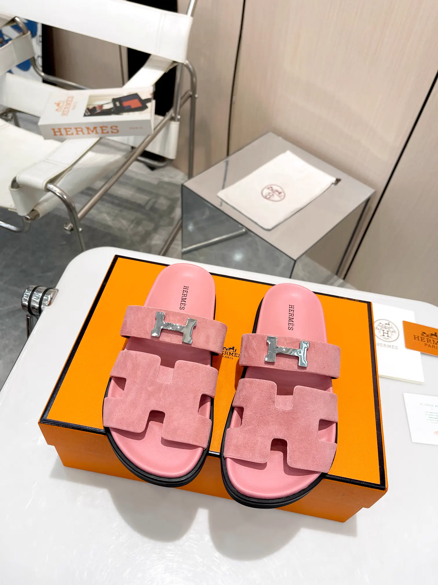 Hermes Unisex Slide Sandals image 1