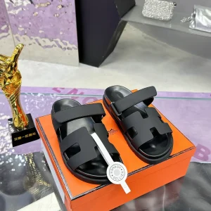 HERMES 2025 SS Magic Solid Wood Sole Shoes image 1