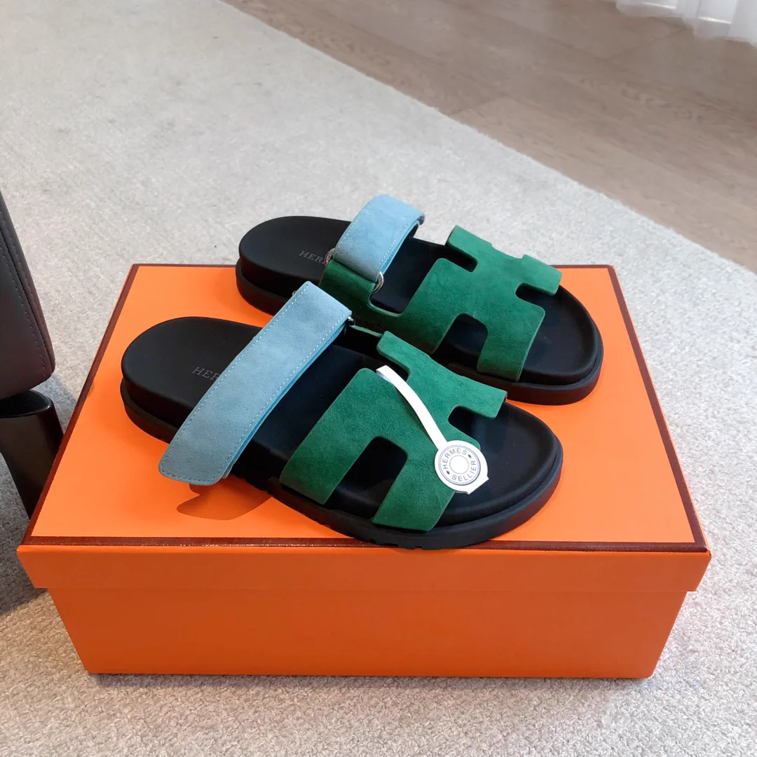 Hermès SS23 Two-Tone Slide Sandals image 1