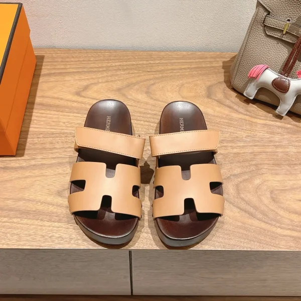 Hermes Wooden Sole Slippers image 1