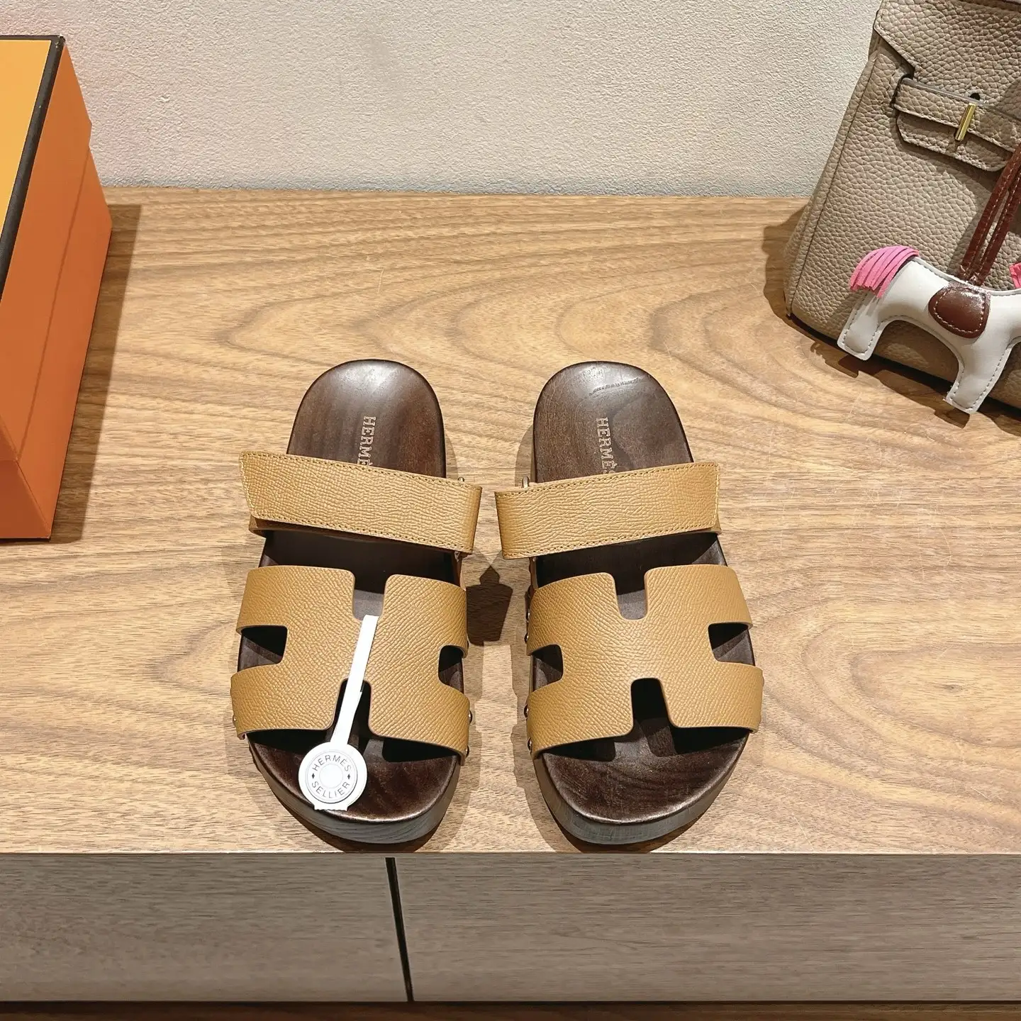Hermes Wooden Sole Sandals image 1