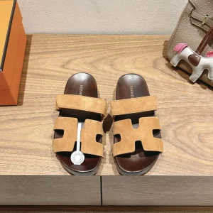 Hermes Wooden-Soled Slippers image 1