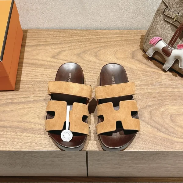 Hermes Wooden-Soled Slippers image 1