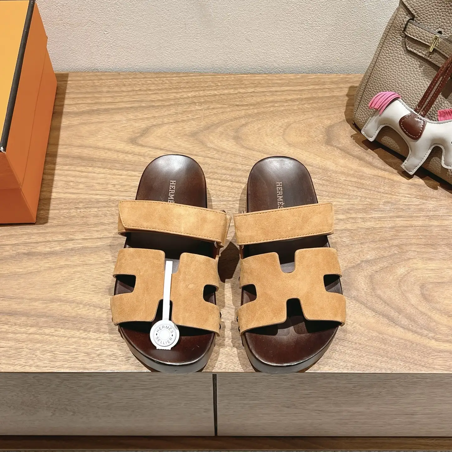 Hermes Wooden-Soled Slippers image 1