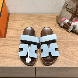 Hermes Wooden Sole Slippers image 1