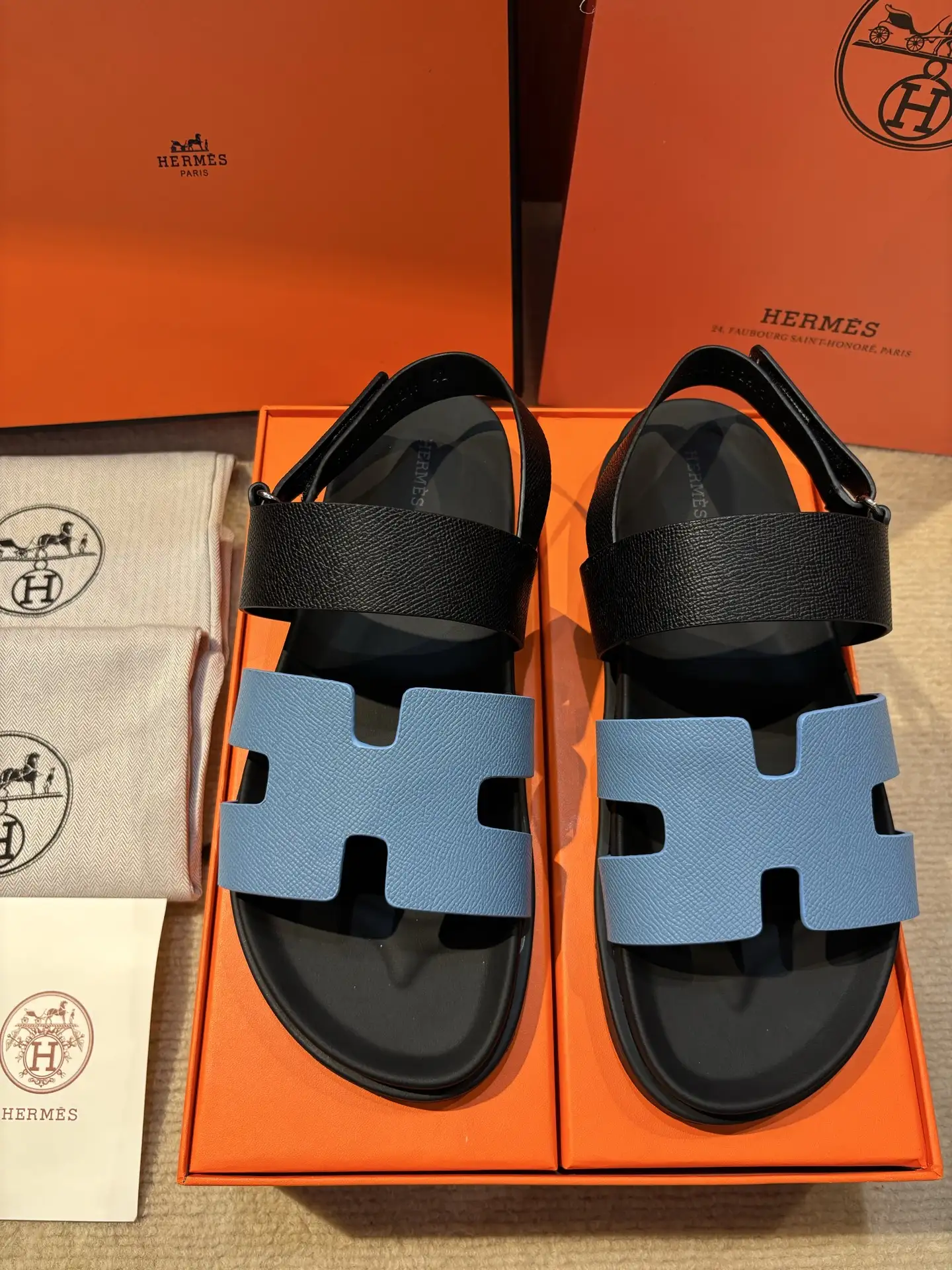 Men's Electric 2025 Calfskin Suede Slide Sandals image 1