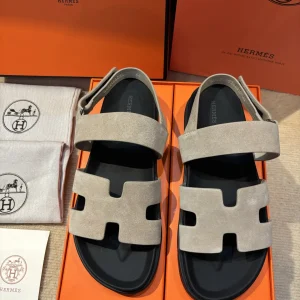 Men's Leather and Suede Slide Sandals image 1