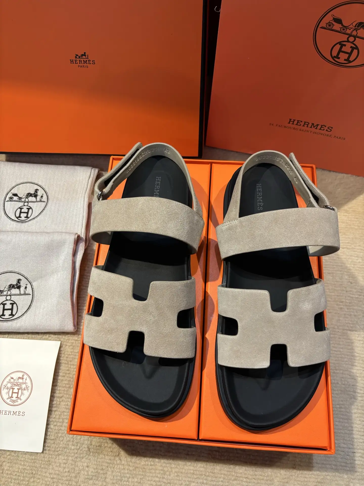 Men's Leather and Suede Slide Sandals image 1
