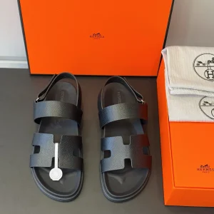 Herme Men's Leather Slide Sandals image 1