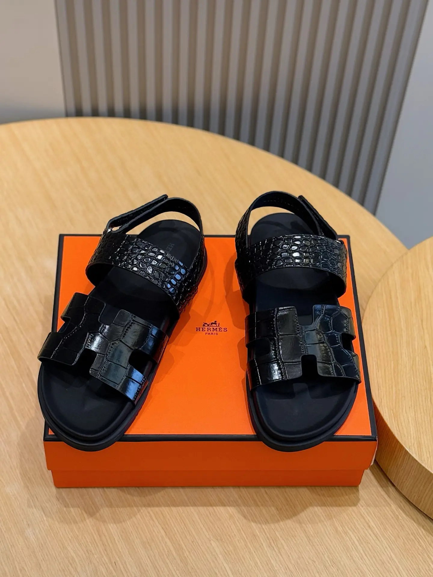 Men's Leather Slide Sandals image 1