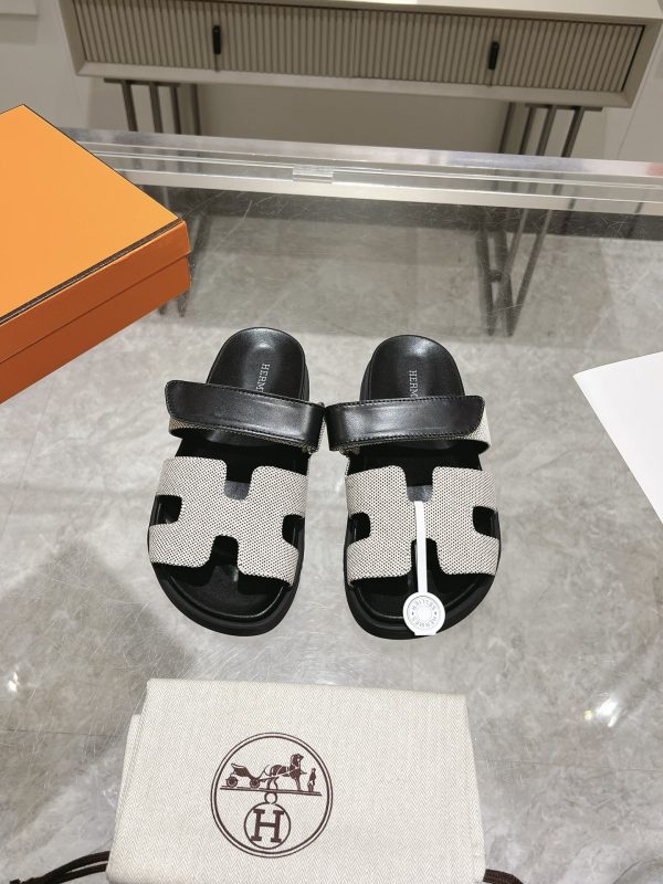 Genuine Leather Mesh-Strap Platform Sandals with TPU Outsole image 1