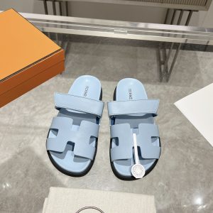 Leather Palm Grain Ancone Slide Sandals with TPU Sole image 1