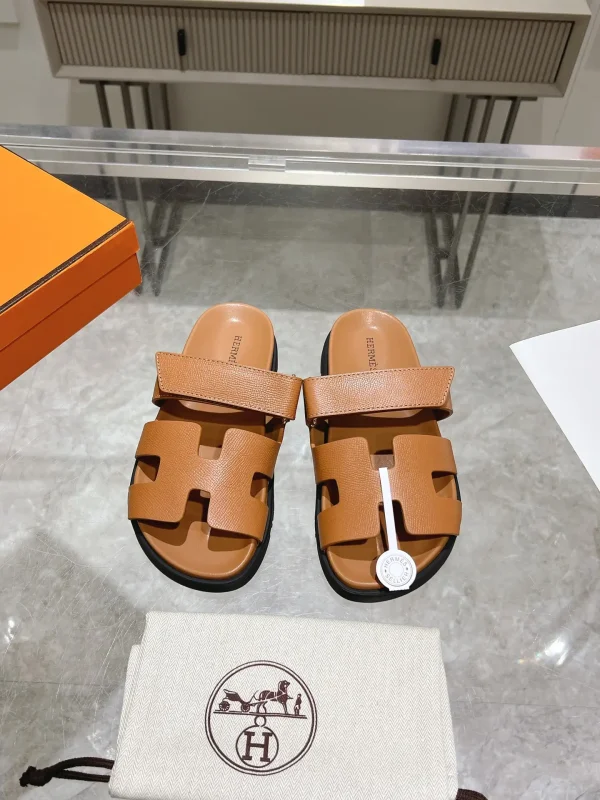 Genuine Leather Palm Grain Slide Sandals image 1