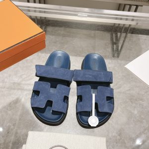 Solid Color Sheep Suede Platform Slide Sandals image 1