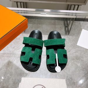 Herme Ancone Unisex Solid Color Sheep Suede Slide Sandals image 1