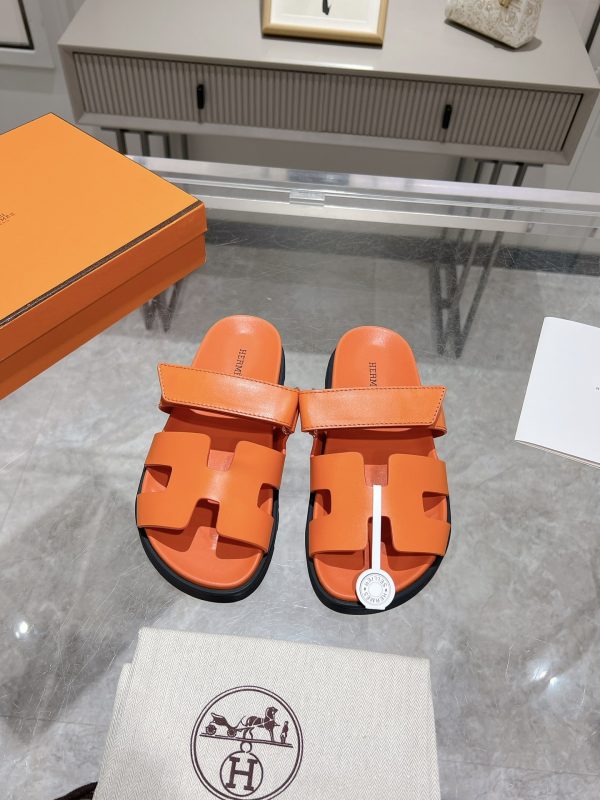 Ancone Solid Color Unisex Cowhide Platform Slide Sandals image 1