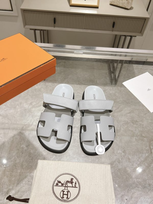 Hermes Ancone Cowhide Palm Pattern Sandals image 1