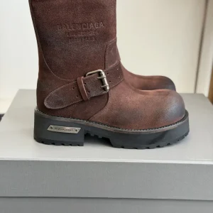 Balenciaga Distressed Buckle Ankle Boots image 1
