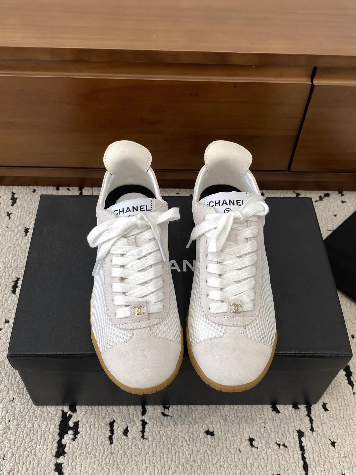 CHANEL Spring Summer Hollow Mesh Casual Sneakers image 1