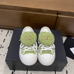 Green Quilted Turn-Lock Mule Sneakers image 1