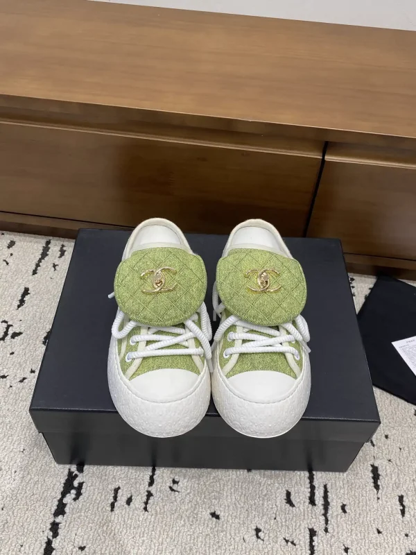 Green Quilted Turn-Lock Mule Sneakers image 1