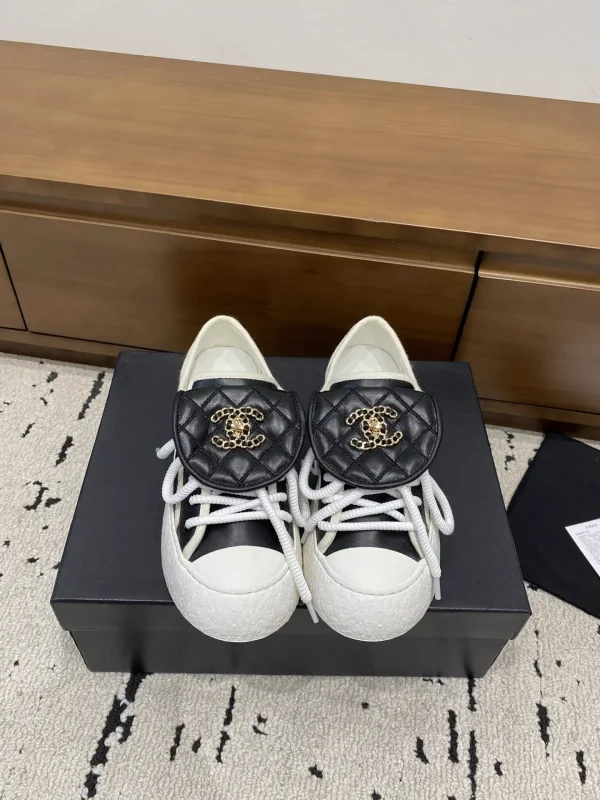 Quilted Flap Lace-Up Mule Sneakers image 1