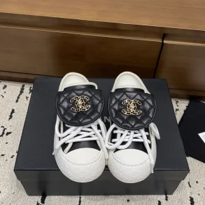 Quilted Flap Lace-Up Mule Sneakers image 1